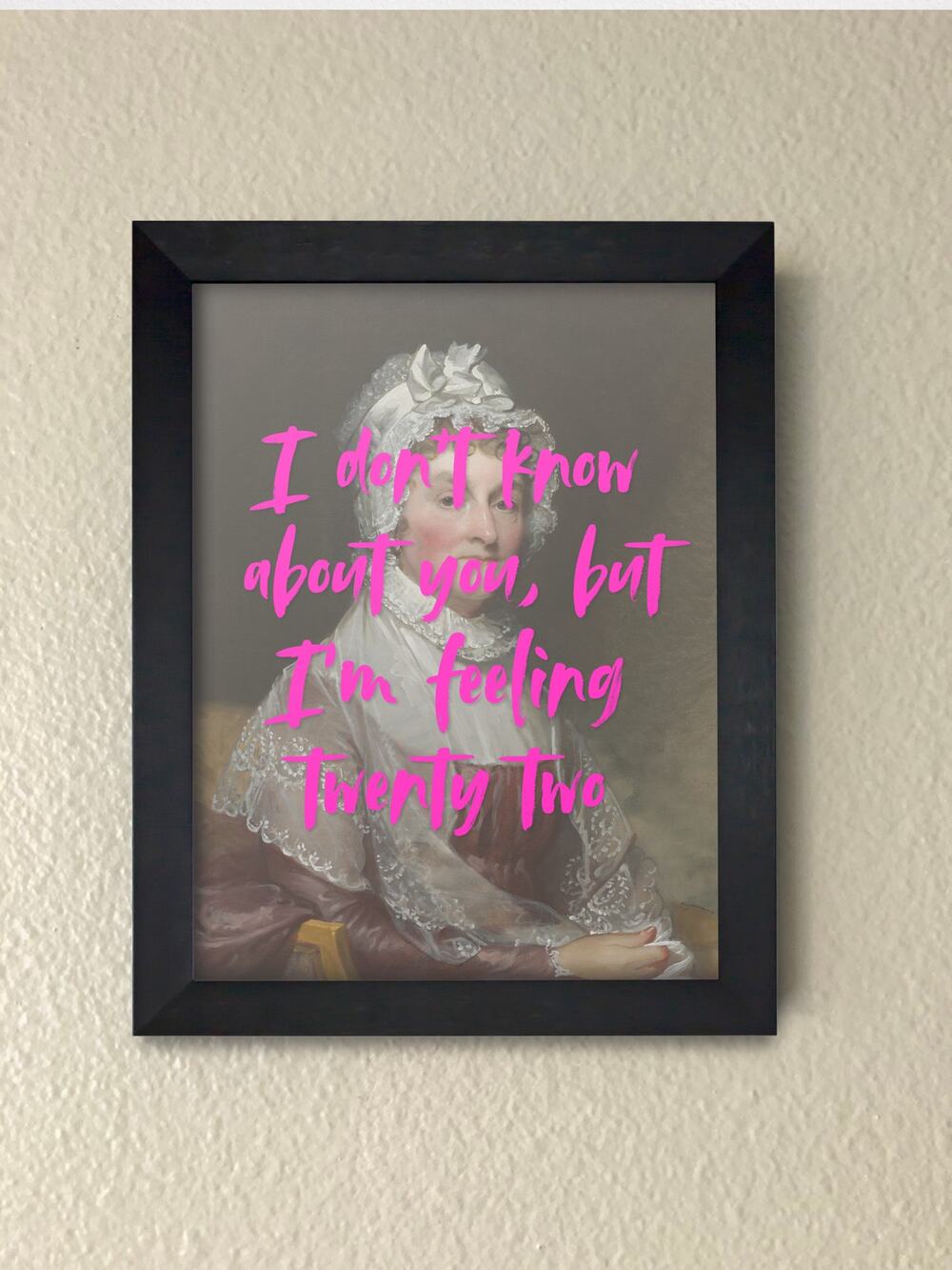 Taylor Swift Song Lyric Framed Wall Art | 22 Music Quote Swiftie Room Decor